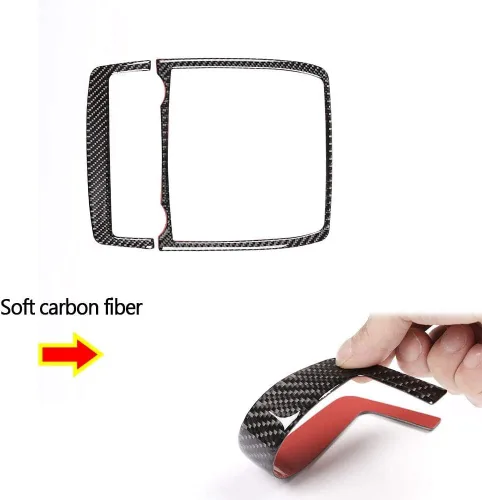 Vista 6 de Pegatinas de marco de luz de lectura de techo de fibra de carbono suave para BMW X5 E70 X6 E71 2008-2013 (fila delantera)