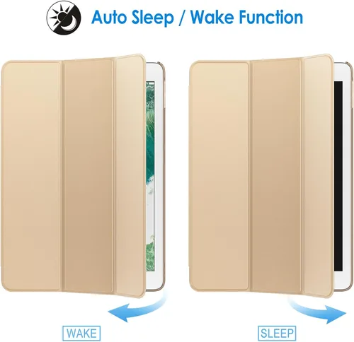 Vista 6 de JETech - Funda para iPad (9.7 pulgadas/24.64 cm, modelo 2018/2017, 6ª/5ª generación), funda inteligente con activación/suspención automática (Beige)