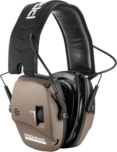 Vista 14 de PROHEAR 030 Paquete de 2 Orejeras de protección auditiva electrónica Bluetooth 5.4 para tiro con almohadillas de espuma - Negro