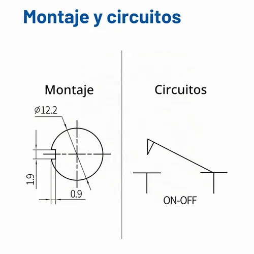 Vista 8 de Baomain, interruptor de conmutación SPST con apagado-encendido, 2 clavijas, 12 V 25 A con cubierta impermeable para auto