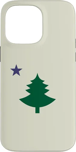 Vista 21 de Original Old Maine State Flag 1901 Pine Tree Star Case for iPhone 17