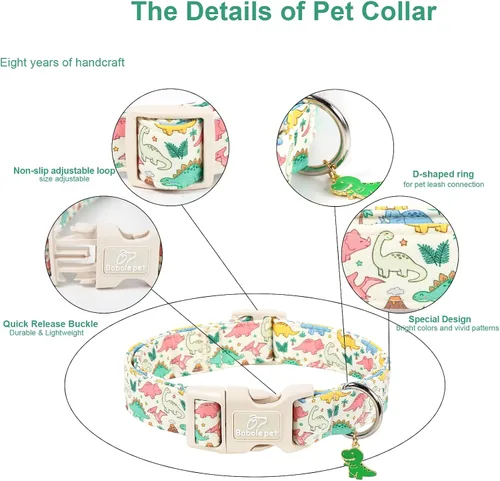 Vista 391 de Collar para perros del 4 de julio, collares patrióticos azules para cachorros y perros pequeños, ligero y ajustable 1776 collares para cachorros