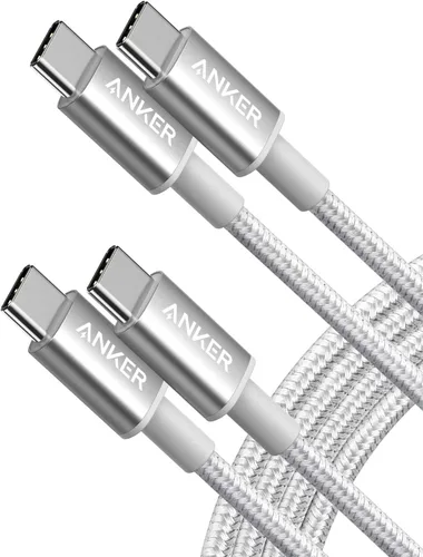 Vista 11 de Cable USB C a USB C de Anker, Cable de Carga Rápida Type-C de 60W (1 pie, paquete de 2) para iPhone Serie 17, iPad mini 6 y Más (Negro) Para