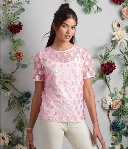 Vista 5 de Simplicity US8545P5 Patrones de costura para mujer, camisa, y camiseta sin mangas, tallas 12-20