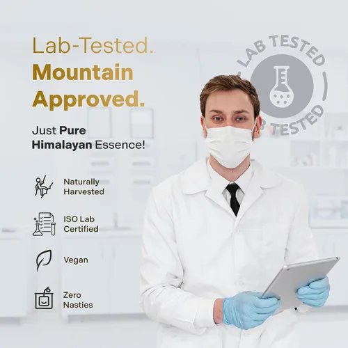 Vista 9 de Extracto de Resina de Shilajit del Himalaya Orgánico - Potencia Máxima de 1000mg, Shilajit Puro Testado en Laboratorio para Hombres y Mujeres, Ácido