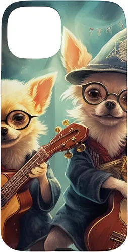 Vista 9 de iPhone 16 Chihuahua Mago Guitarristas, Chihuahua Dog, Estuche Guitarrista Mágico