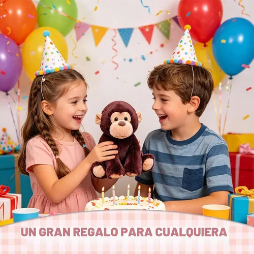 Vista 7 de HWD Muñecas de mono de 9 pulgadas, juguetes de peluche suaves y realistas