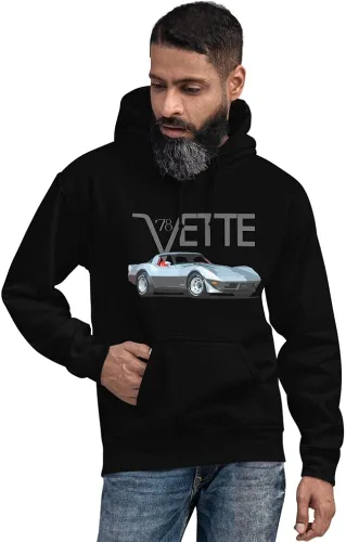 Vista 2 de 1978 Chevy Corvette C3 25th Anniversary Muscle Car - Sudadera unisex
