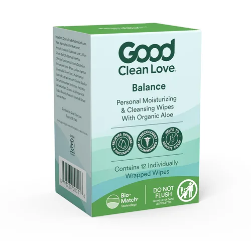 Vista 12 de Good Clean Love Rebalance Toallitas hidratantes y limpiadoras personales, reduce naturalmente el olor y apoya la salud vaginal, producto de higiene