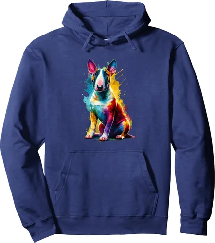 Vista 6 de Splash Art Bull Terrier English Bull Terriers Bullie Dog Pullover Hoodie