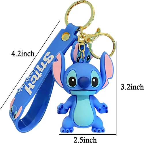 Vista 2 de Lindo llavero para niños y niñas, llaveros de dibujos animados, accesorios, llavero, bolso, mochila, dijes para automóvil, rosado (pink-3)