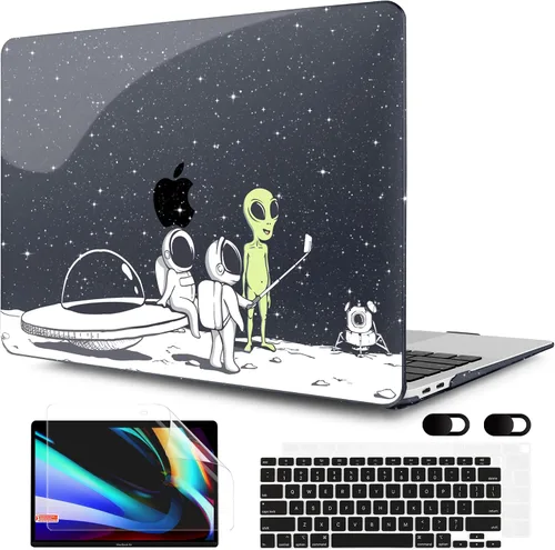 Vista 33 de MEEgoodo Funda para MacBook Air de 13 pulgadas 2021 2020 2019 2018 lanzada A2337 M1 A2179 A1932 con Touch ID, carcasa rígida de plástico y cubierta