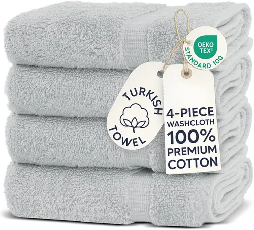 Vista 102 de Chakir Turkish Linens - Toallas turcas de 100% algodón, suaves y absorbentes (juego de 3 toallas personalizables, color aguamarina)