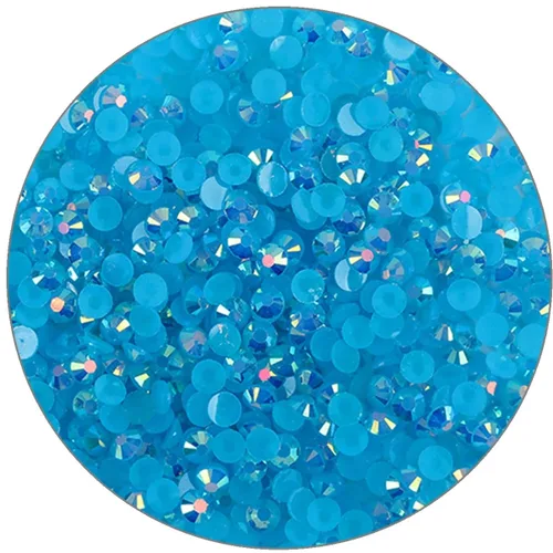 Vista 10 de 3000 piezas de diamantes de imitación de parte posterior plana SS6/2 mm de vidrio transparente AB, gemas redondas de cristal para arte de uñas