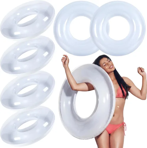 Vista 19 de JellyArch 6 piezas de flotadores inflables para piscina de 28 pulgadas, tubo de natación a granel para adultos, flotadores de piscina