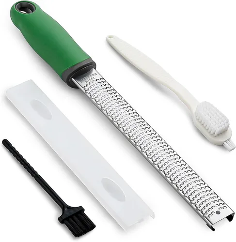 Vista 10 de Koythin Zester, rallador de limón y queso con cepillo, herramienta de cocina resistente para rallar cítricos, queso parmesano, chocolate, jengibre