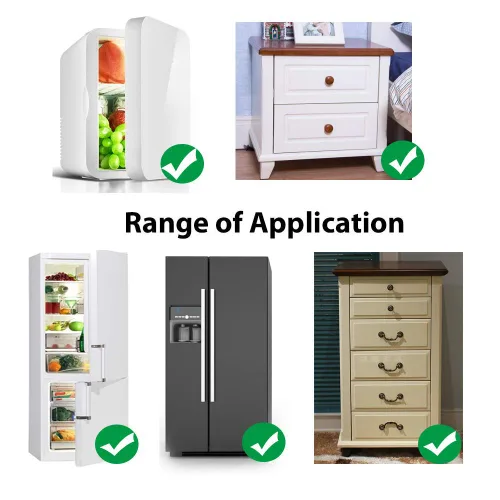 Vista 5 de Refrigerador, mini refrigerador con llave para adultos, para nevera, puerta de gabinete (2 unidades)