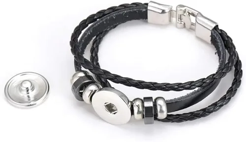 Vista 4 de Pulsera trenzada con la bandera de Nicaragua, cadena de cuero, pulsera de cristal, pulsera hecha a mano para hombre y mujer, regalo especial