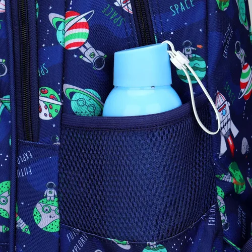 Vista 8 de Mochila infantil para niños niños o niñas Mochila de escuela primaria para adolescentes Colección Campus 17 pulgadas de alto , Astro Navy