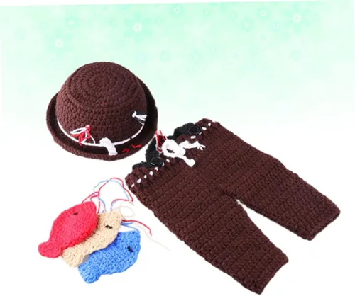 Vista 6 de SOIMISS 100 accesorios para niños, accesorios para niños, días de fotos de peces, niños y niñas con disfraz de lana infantil, fotografía, ropa hecha
