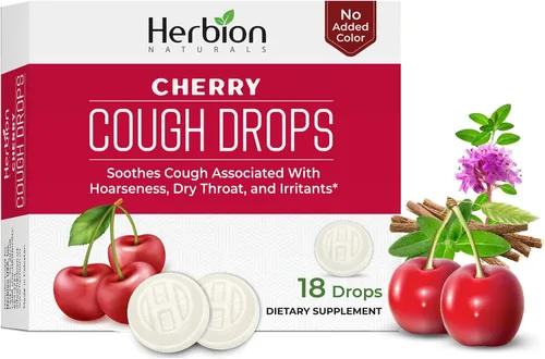 Vista 8 de Herbion Naturals Gotas para la tos con sabor a cereza natural, suplemento dietético, alivia la tos, para adultos y niños mayores de 6 años, 18