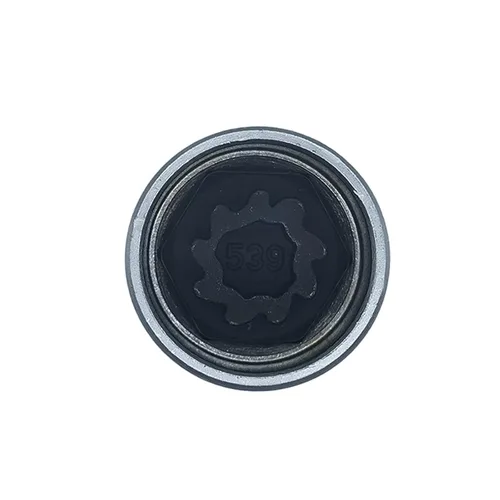 Vista 9 de Llave de extracción de tornillo de tuerca de acero cromado, llave antirrobo, compatible con vehículos VW, Audi, Volkswagen (522)