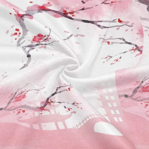Vista 3 de Nander sudaderas con capucha japonesa flor de cerezo unisex con capucha