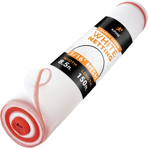 Vista 57 de Xpose Safety Red de seguridad para construcción de Xpose Safety - Rollo de material temporal de 150 pies, malla de 1/4" para cerca de andamio