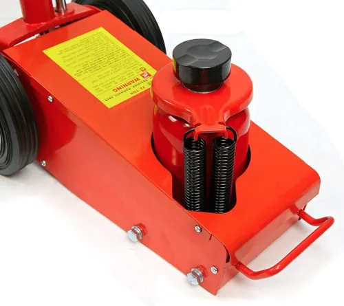 Vista 3 de XtremepowerUS gato hidráulico de servicio de 22 toneladas con eje de aire en forma de botella, con juego de ruedas y silla de extensión