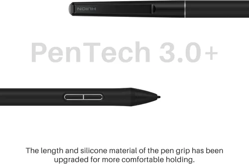Vista 2 de HUION Bolígrafo delgado PW550S de 0.374 in de diámetro para Huion Inspiroy 2/Giano/Keydial/Dial 2, K12/K13/K16(2021)/K22/K24 Series, Kamvas Pro 13