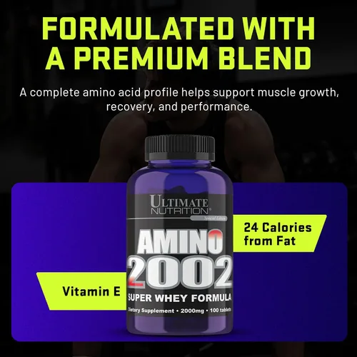 Vista 3 de Ultimate Nutrition Amino 2002 Super Whey Formula, Comprimidos