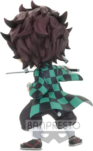 Vista 4 de BanPresto - Estatua de Demon Slayer Q Posket Tanjiro Kamado III versión A, color negro
