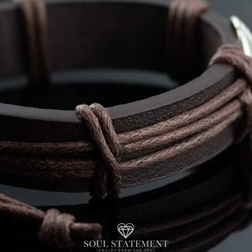 Vista 5 de Soul Statement Pulseras deportivas de cuero para hombres, pulsera de fútbol y fútbol para adolescentes, Cuero, Sin gemas.