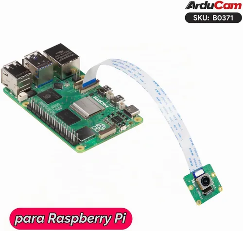 Vista 4 de Arducam Módulo de cámara de enfoque automático de 16MP para Raspberry Pi con carcasa ABS, IMX519 Cámara de enfoque automático de alta resolución