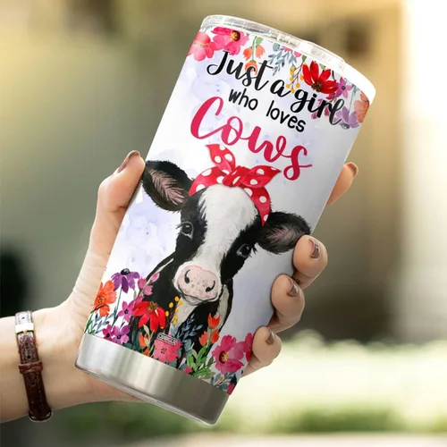 Vista 5 de CUBICER Tazas de Vaca con Tapa y Pajilla, Regalos para Mujeres, Mamá, Adolescentes, Adultos, Amantes de las Vacas, Café, Acero Inoxidable, Taza