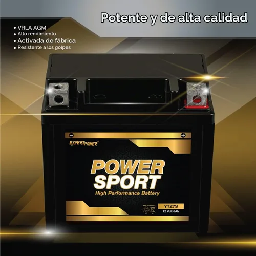 Vista 4 de Baterías de 12 voltios para motocicletas, marca ExpertPower