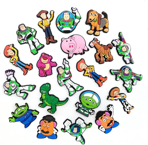 Vista 2 de Bonitos dijes de zapatos para sandalias tipo zueco y pulseras, para adolescentes, niños, niñas, hombres, adultos, regalos de fiesta de cumpleaños