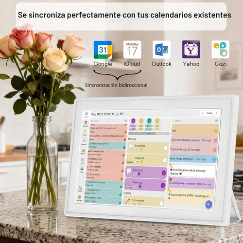 Vista 2 de Calendario digital 10,1 pulgadas plan de pared pantalla táctil WiFi imagen 10.1 pulgadas -B