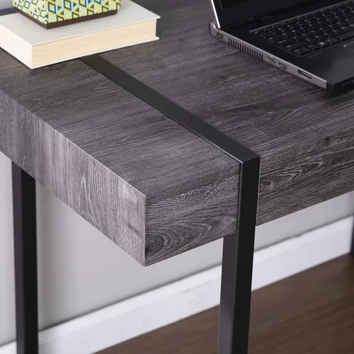 Vista 5 de SEI Furniture Harkriven - Escritorio para espacios pequeños, color negro