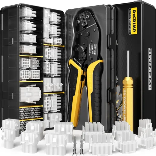 Vista 9 de Kit de herramienta de crimpado DxCRIMP Micro-Fit 3.0, 22 tipos de conectores de 2–20 pines con distancia entre ejes de 3.0mm, crimpador
