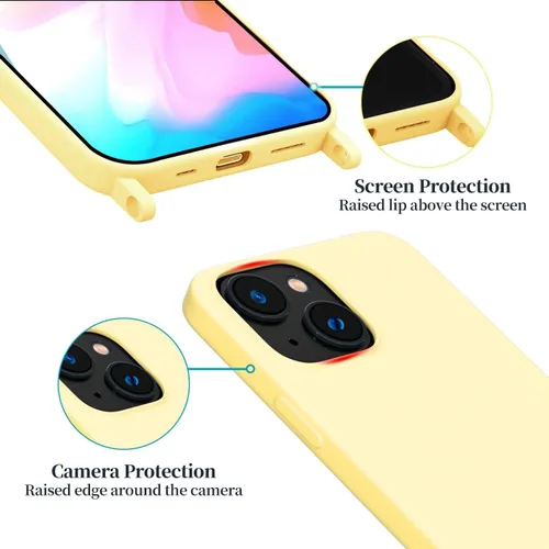 Vista 158 de Funda compatible con iPhone 8 Plus, iPhone 7 Plus/6 Plus/6S Plus con cordón, funda cruzada para iPhone con correa ajustable de silicona para iPhone