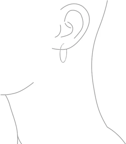 Vista 3 de Pendientes de aro de tubo continuos con forma redonda y minimalista, delgados y sencillos para mujeres y adolescentes. Plata de ley 925. 5.75, 1