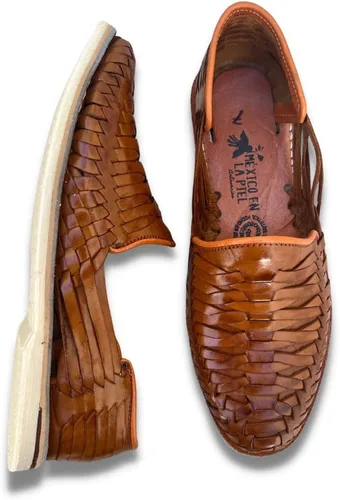 Vista 6 de Mexico en la Piel Leather Shoes for Mens, Pull on Comfortable Loafers