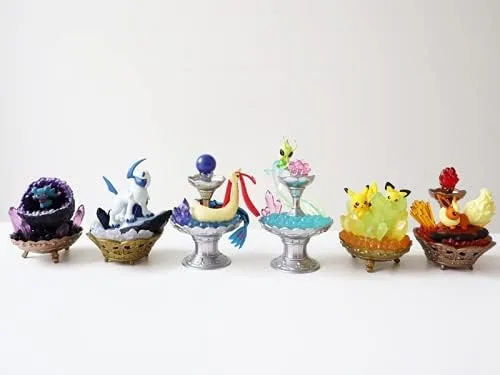 Vista 2 de Re-Ment Colección de piedras preciosas Pokemon (juego completo (6 piezas)