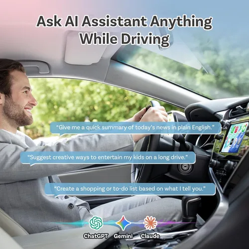 Vista 9 de Ottocast Mini Core, adaptador inalámbrico CarPlay y Android Auto de última generación 2026, WiFi 6 y conexión Bluetooth 5.4 ultra rápida