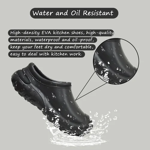 Vista 4 de Slip Resistant Work Shoes - Non Slip Shoes for Men Food Service - Oil and Water Resistant Men's Mules & Clogs - Zapatos para Trabajar en Restaurante