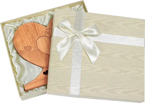 Vista 6 de Rompecabezas de corazón de madera personalizado para mamá, nombre grabado personalizado con 1-8 rompecabezas de corazón familiar, día de la madre