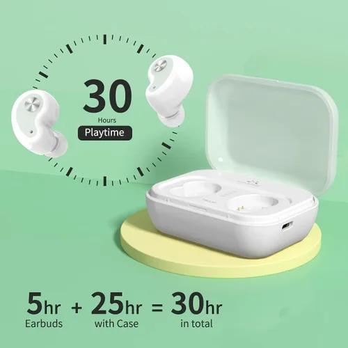 Vista 5 de SoundMAGIC TWS30 - Auriculares inalámbricos verdaderos, micrófono, sonido