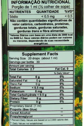 Vista 2 de Polenectar Brasil Premium Abeja Propolis Extracto de Cera Libre 40 (1.0 fl oz)-2Bottles