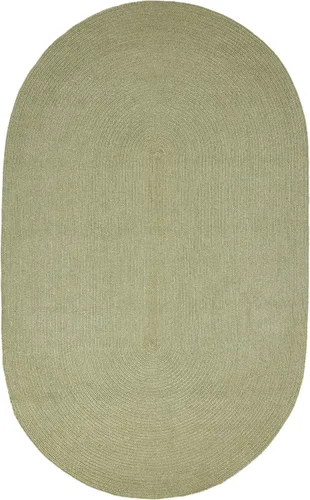 Vista 6 de BNM - Alfombra ovalada bohemia para interiores y exteriores con patrón trenzado sólido, perfecta para patio trasero, patio, oficina, sala de estar